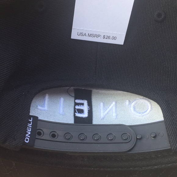 O'Neill Utility Hat  Black w White Snapback OS - Picture 8 of 11